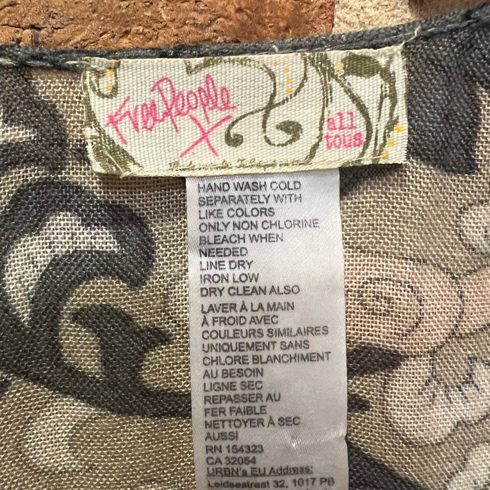 Free people Magic Dance Border Print Duster Kimono mushroom combo one size - Picture 6 of 6